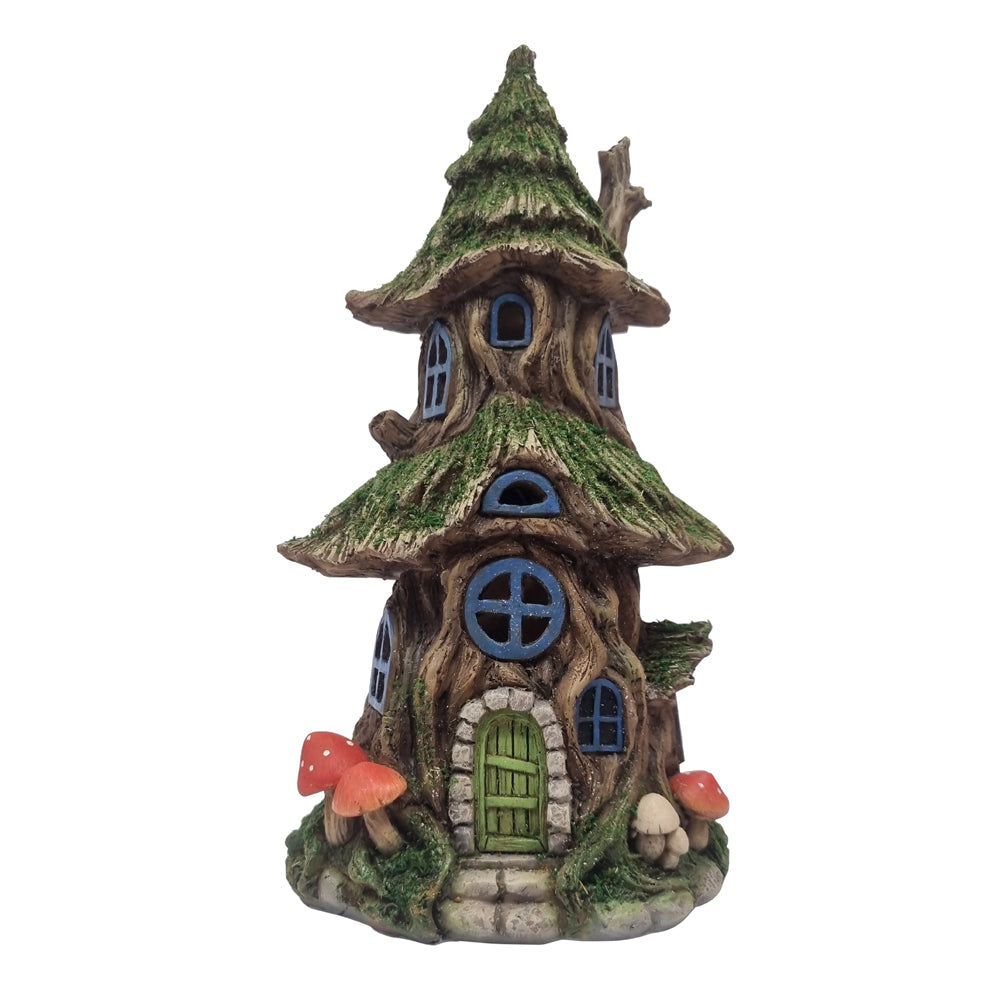 Mystic Woodland Solar Fairy House - Fairy Garden