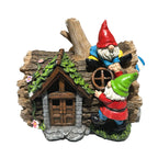 Gnome Solar Log House - Fairy Garden