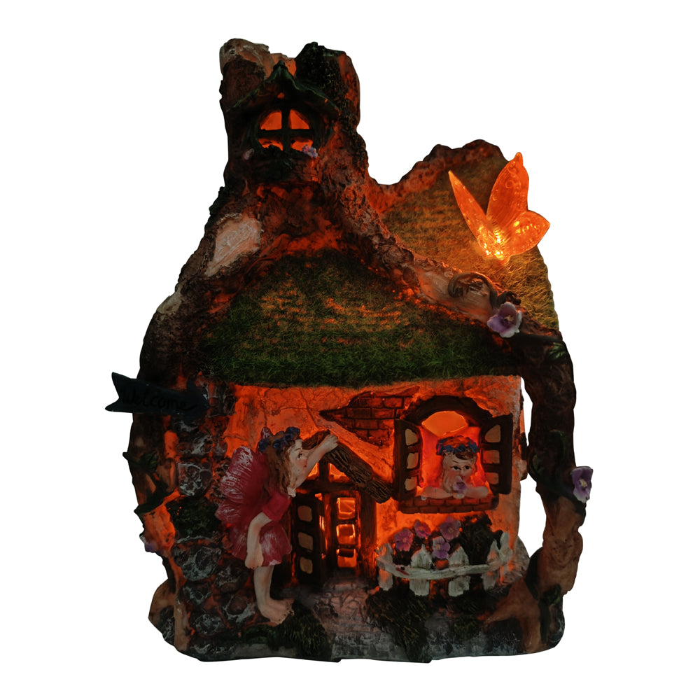 Butterfly Solar Fairy Cottage - Fairy Garden
