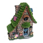 Mossy Stone Solar Fairy Cottage - Fairy Garden