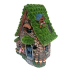 Mossy Stone Solar Fairy Cottage - Fairy Garden