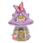 Purple Glitter Mushroom Fairy House - Fairy Garden