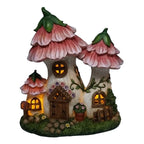 Trio Flower Bell Solar Fairy House - Fairy Garden