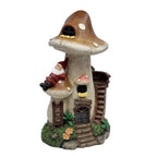 Gnome Solar Mushroom House - Fairy Garden