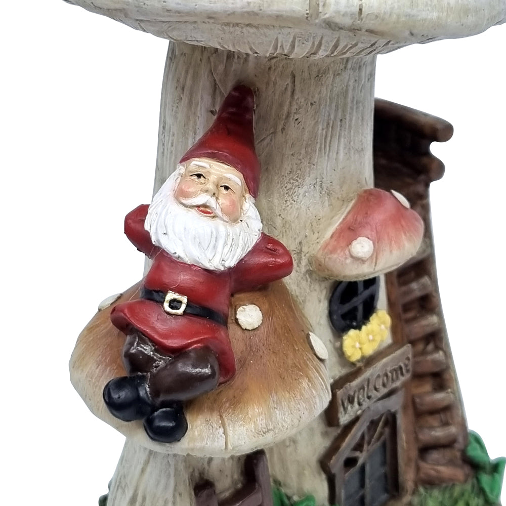 Gnome Solar Mushroom House - Fairy Garden
