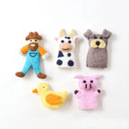 Old MacDonalds Farm Animals Felt Finger Puppet Set - Tara Treasures