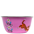 pink tiger stainless steel breakfast bowl by picnic folk