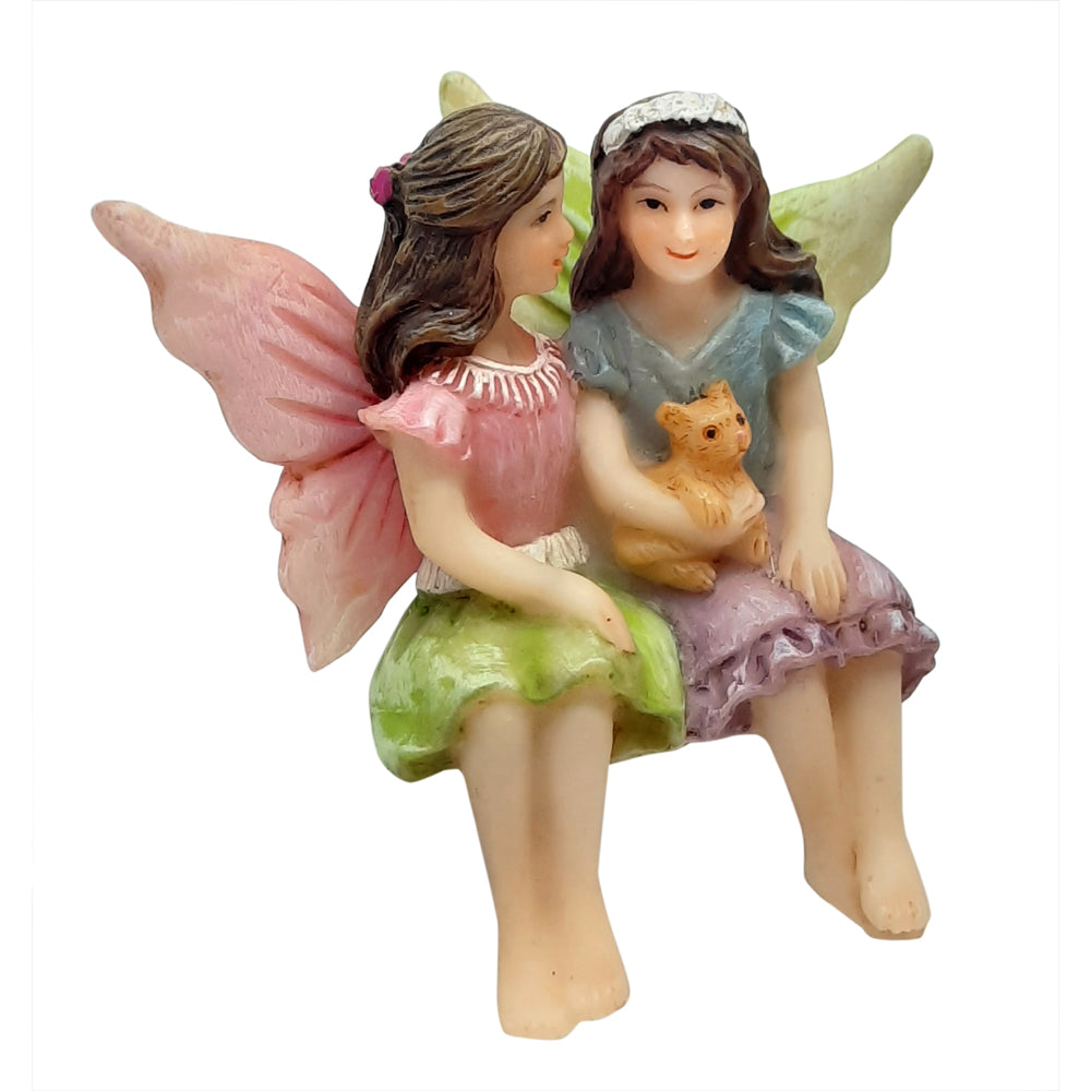 Fairy Sisters & Cat - Fairy Garden