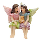 Fairy Sisters & Cat - Fairy Garden
