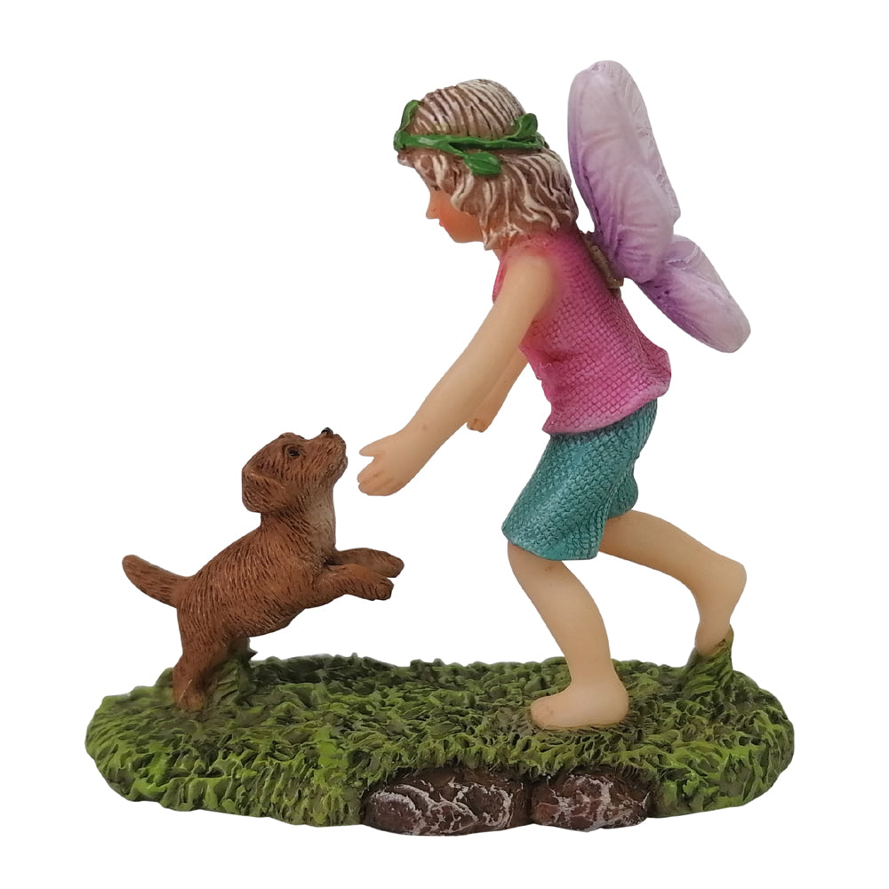 Fairy Sophia & Puppy - Fairy Garden