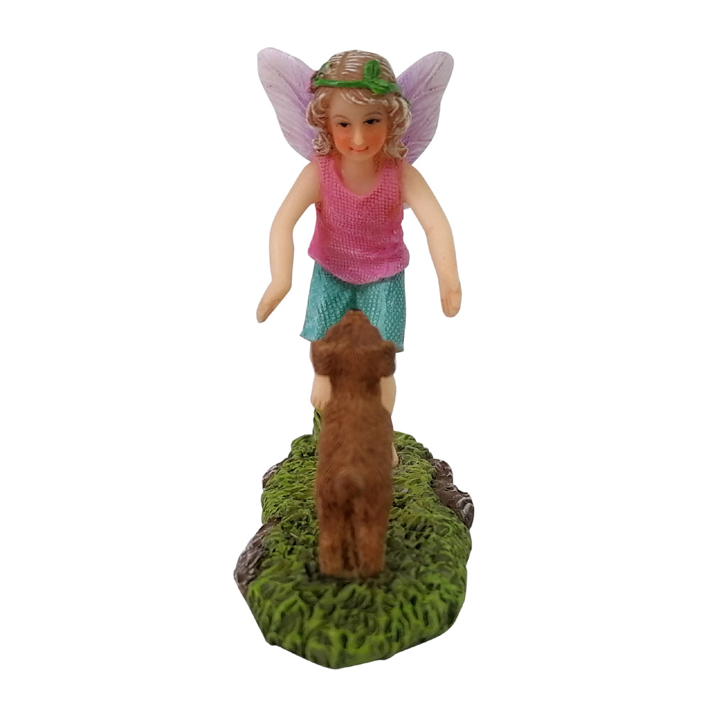 Fairy Sophia & Puppy - Fairy Garden