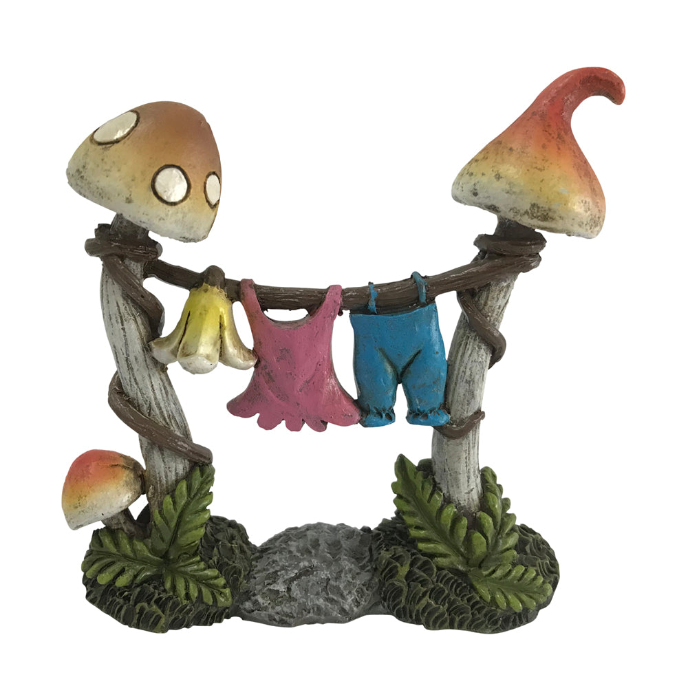Fairy Mushroom Clothesline - Fairy Garden