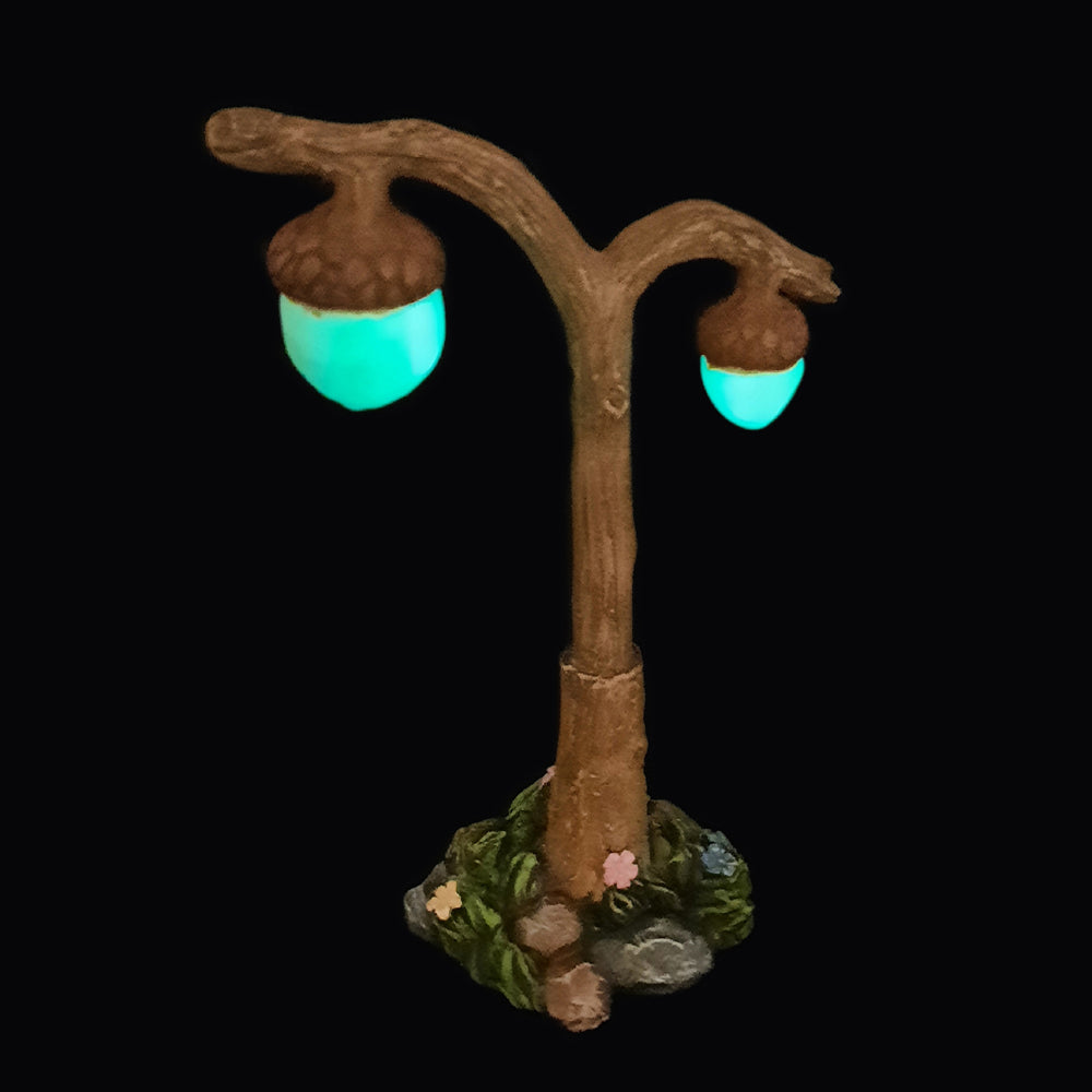 Glow in the Dark Acorn Lamp - Fairy Garden