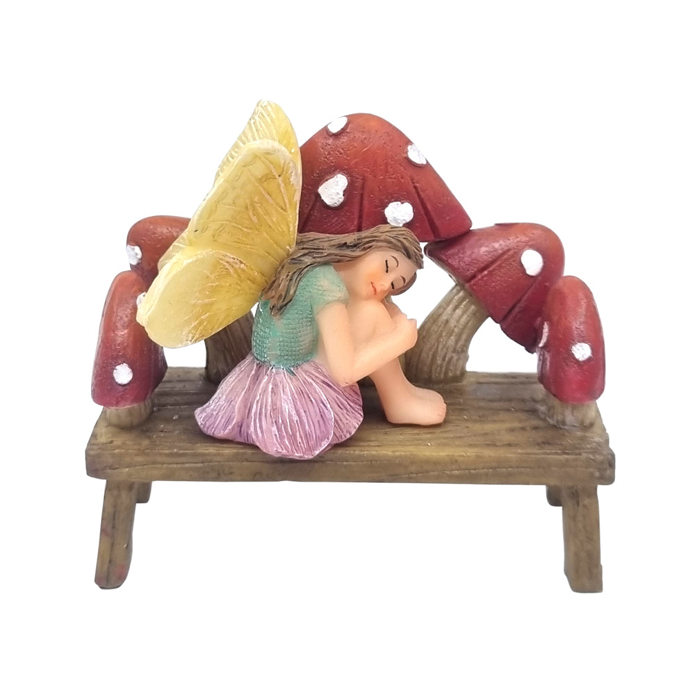 Mushroom Fairy Garden Bench - Fairy Garden