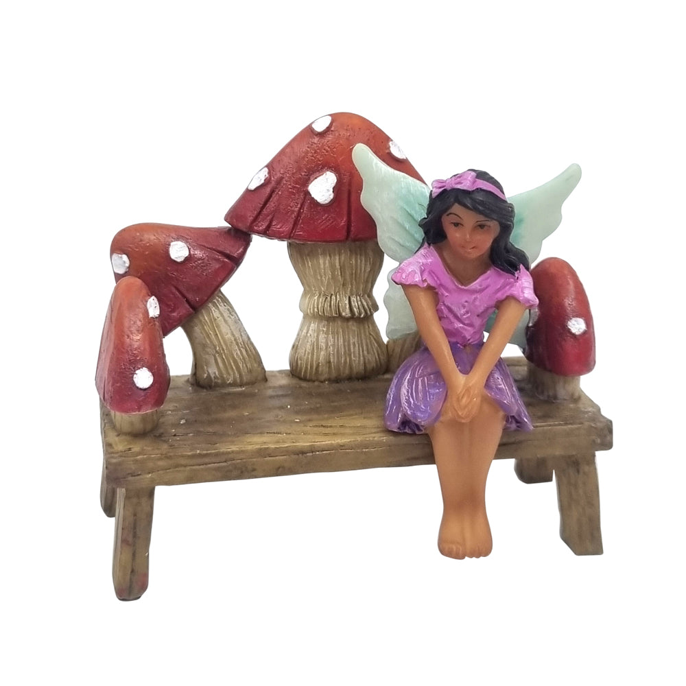 Mushroom Fairy Garden Bench - Fairy Garden
