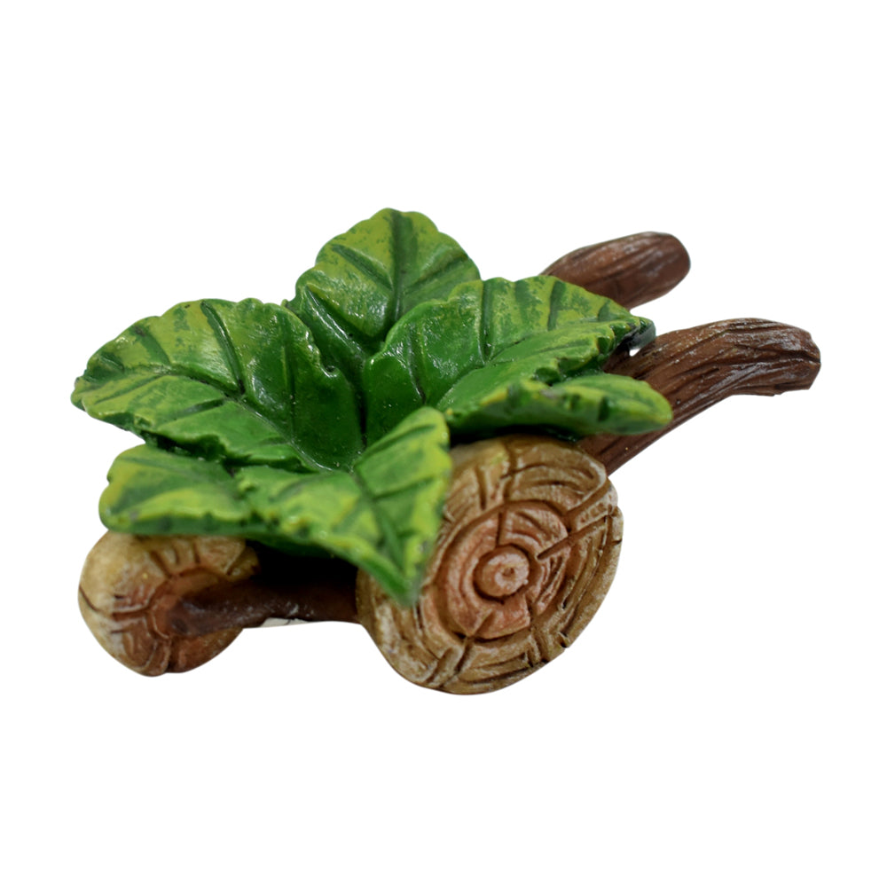 Mini Leaf Fairy Wheelbarrow - Fairy Garden