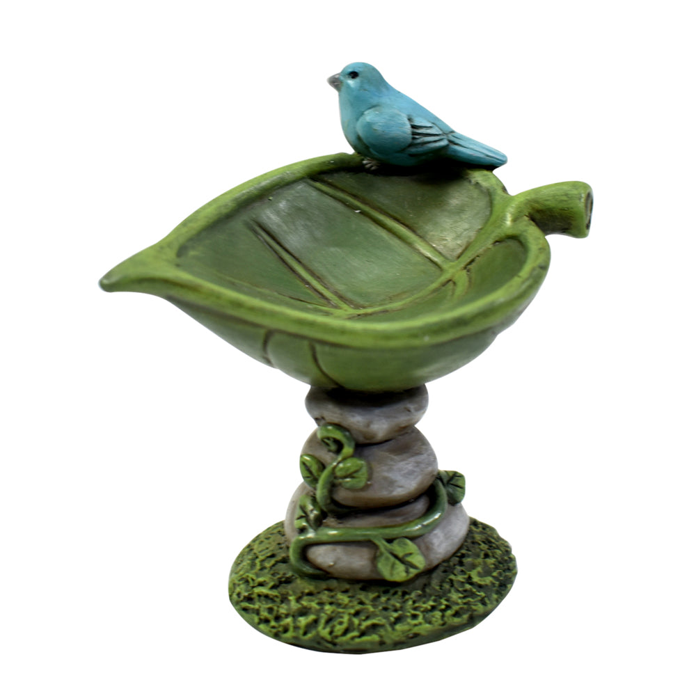 Mini Leaf Bird Bath - Fairy Garden
