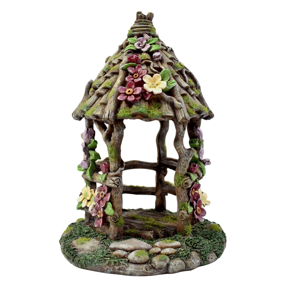 Moss & Flowering Vine Fairy Gazebo - Fairy Garden
