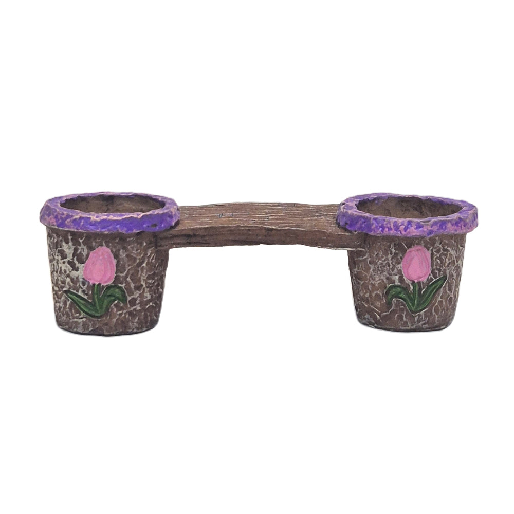 Tulip Flowerpot Garden Bench - Fairy Garden