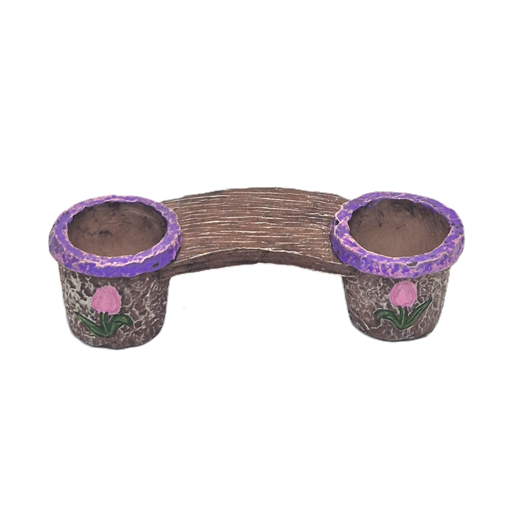 Tulip Flowerpot Garden Bench - Fairy Garden
