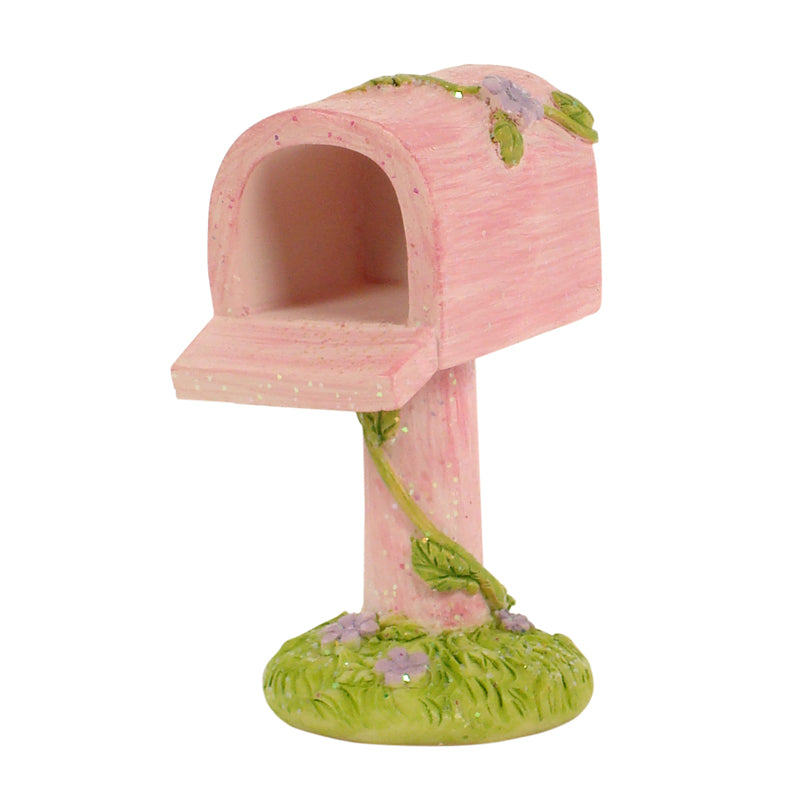 Pink Glitter Fairy Mail Box - Fairy Garden