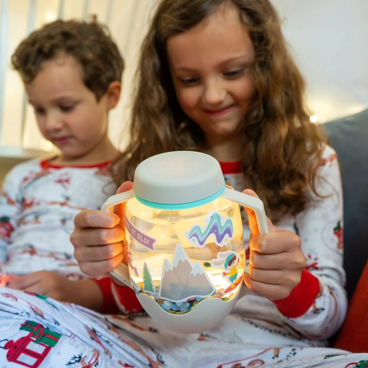 DIY Snowglobe Sensory Light Up Play Jar Gift Set - Glo Pals