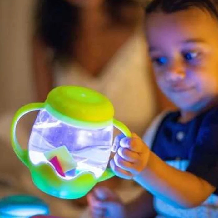 Lime Green MINI Sensory Light Up Play Jar - Glo Pals