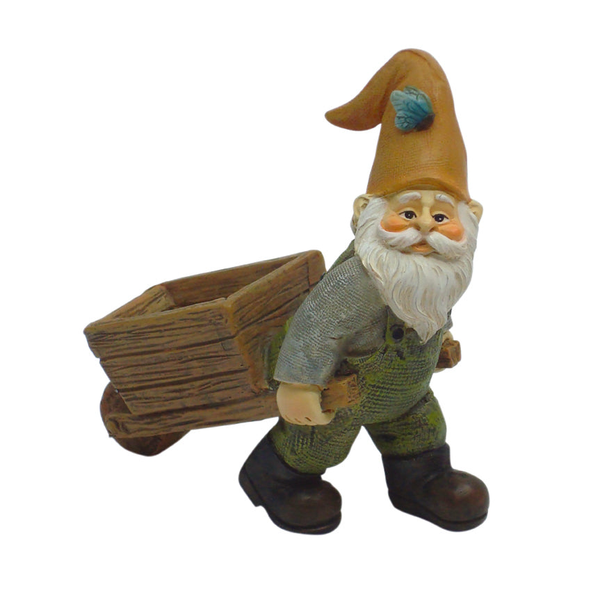 Gnome with Wheel Barrow - Fairy Garden