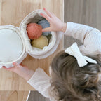 Birthday themed sensory toss game for toddlers and preschoolers