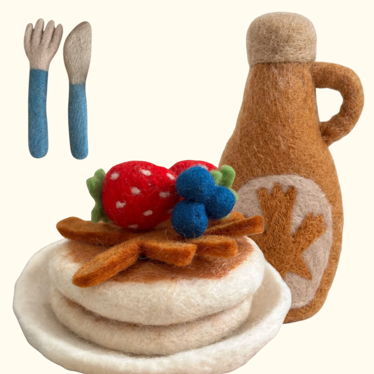 Pancakes Full Felt Food Set - Playtisserie