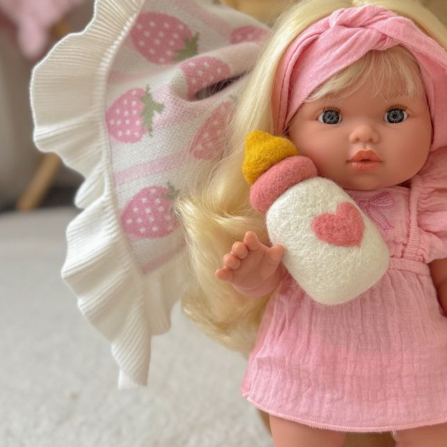 Pink Felt Dolly Bottle - SALLI Collective