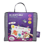 packing of the Re-CRAFT-able Silicone Creativity Mat Set in Confetti with silicone craft mat and cup. A fun and practical solution for mess free creative play. made by little change creators