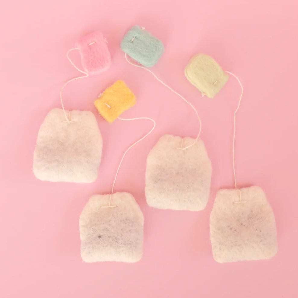Pastel Tea Bags (Set of 4) Felt Food - Juni Moon