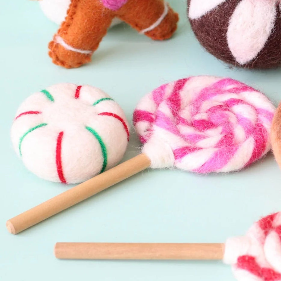Peppermint Lolly Felt Food - Juni Moon