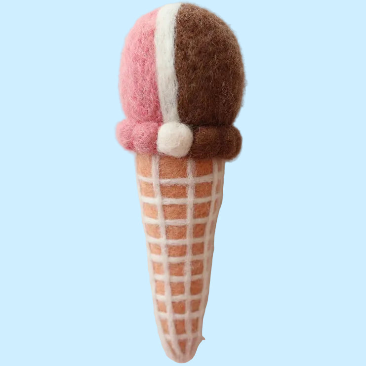 Neopolitan Felt Ice-Cream Cone - Juni Moon