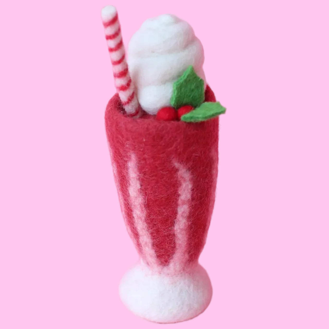 Red Christmas Festive Felt Milkshake - Juni Moon