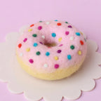 Strawberry Rainbow Sprinkle Felt Donut - Juni Moon