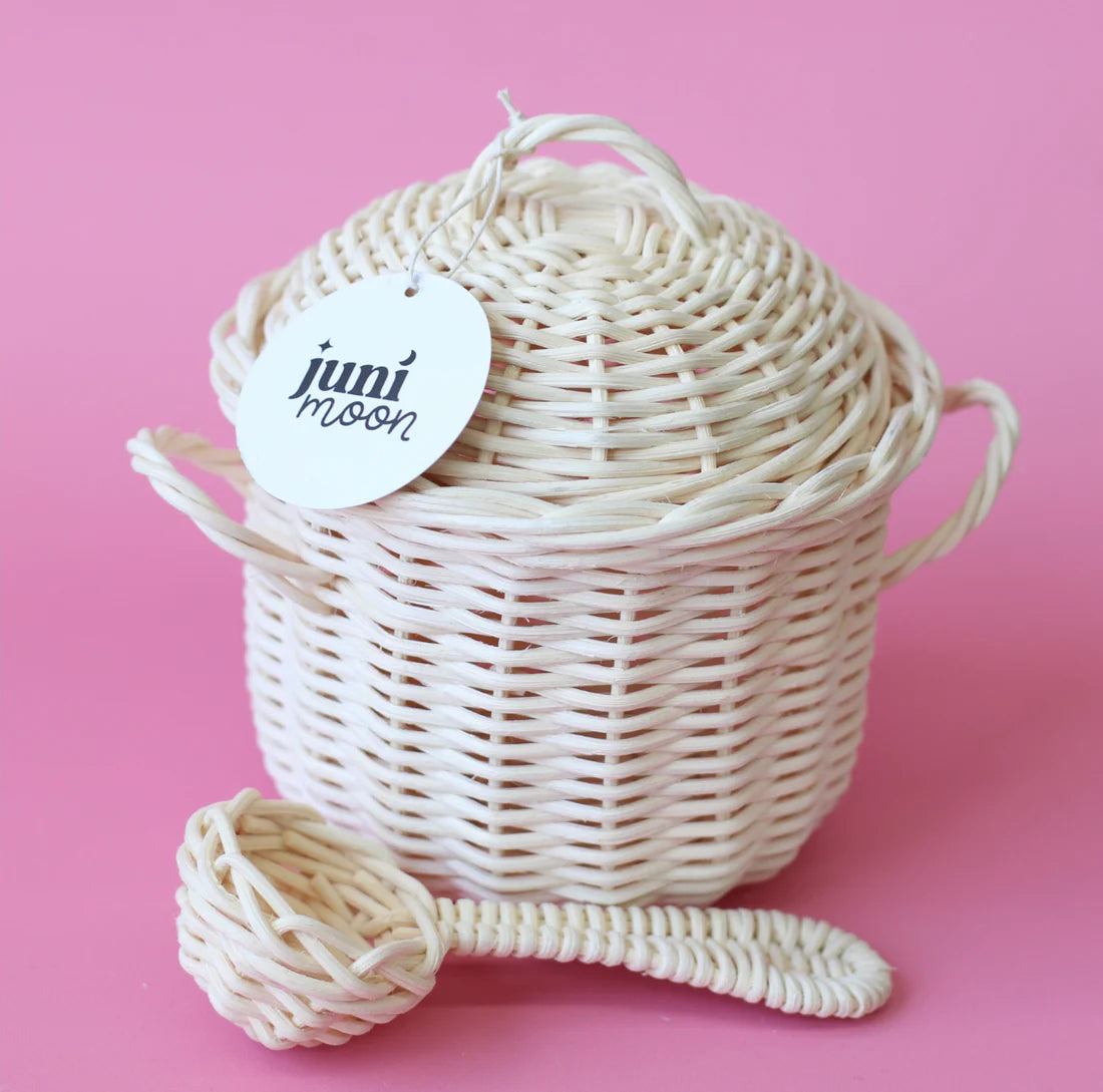 Rattan Pot & Ladle Set - Playtisserie