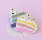 Confetti Cake Slice (Set of 2) Felt Food - Juni Moon