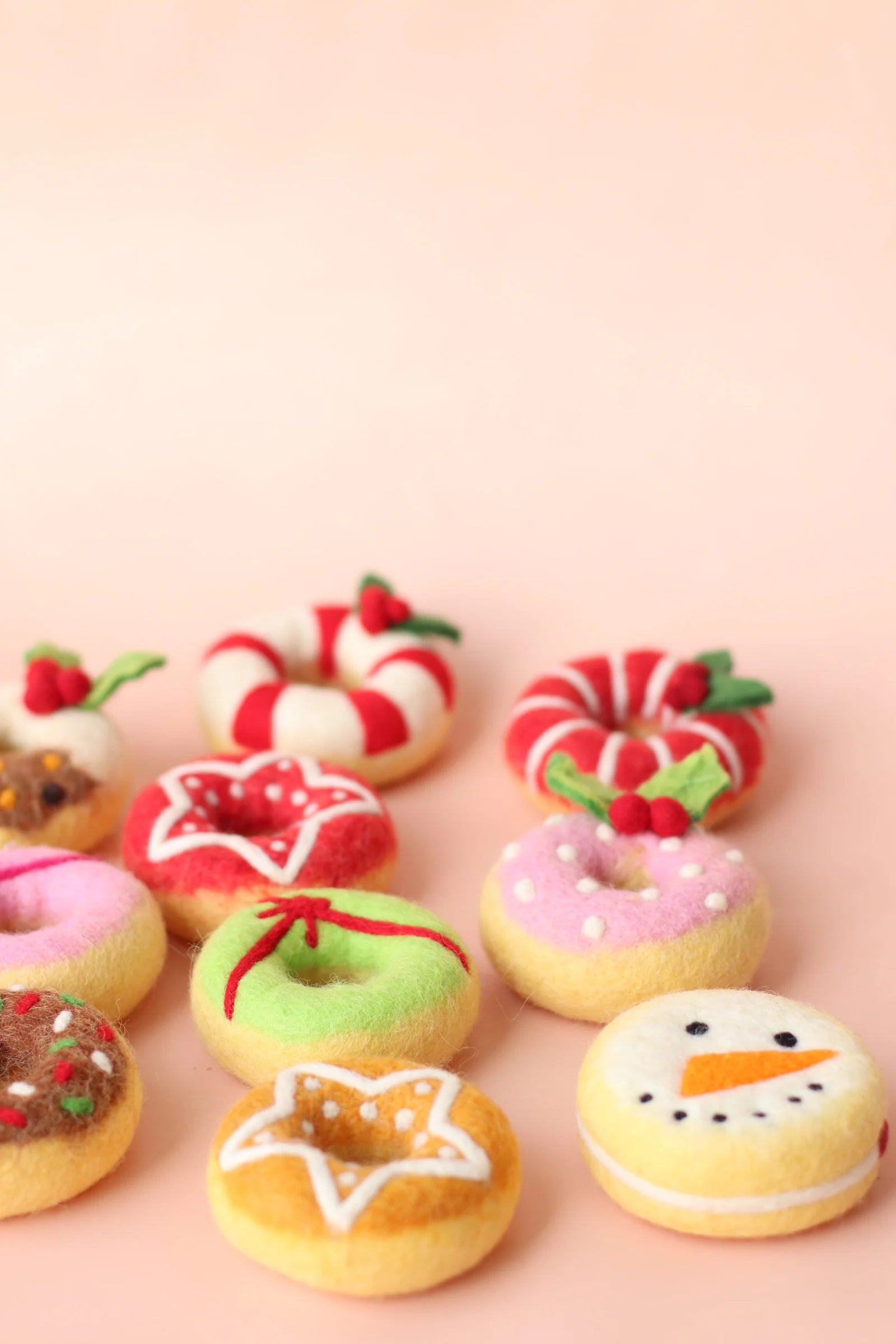 Snowman Jam Festive Felt Donut - Juni Moon