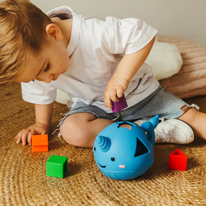Bright Narwhal Shape Sorter - Jellystone Designs