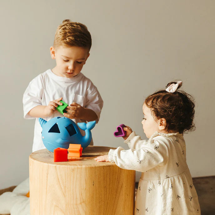 Bright Narwhal Shape Sorter - Jellystone Designs
