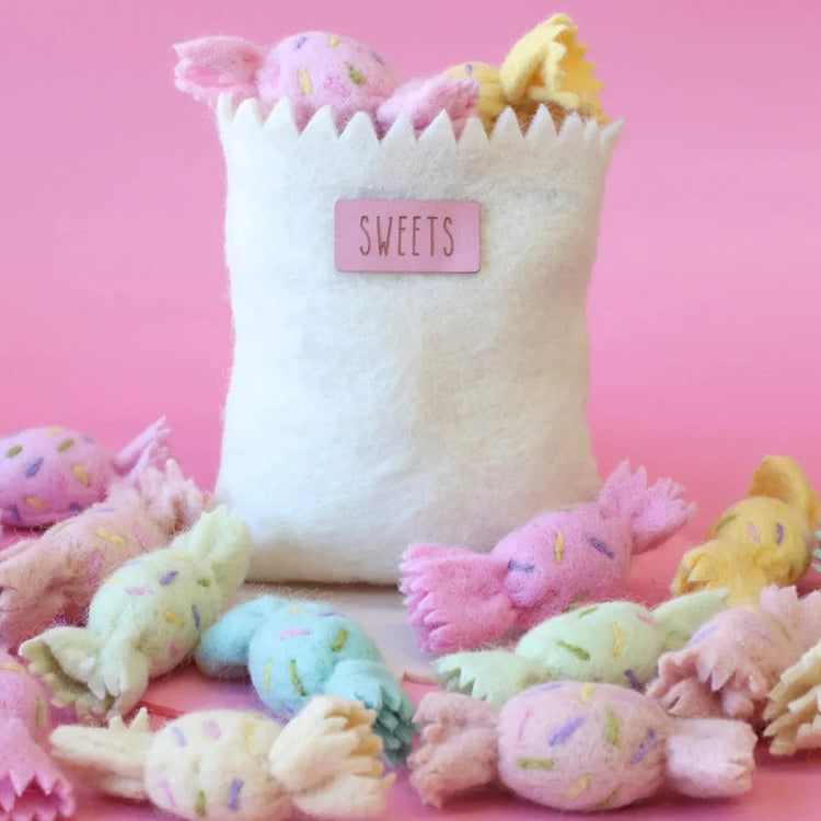 juni moon brand bag of sweets colourful felt food