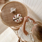 Soft sensory cake baking pretend play set for kids with textured plush pieces by Little Lamb Kind