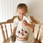 Little Lamb Kind Cake Baking Pretend Play Set with soft plush baking accessories and pretend cake pieces