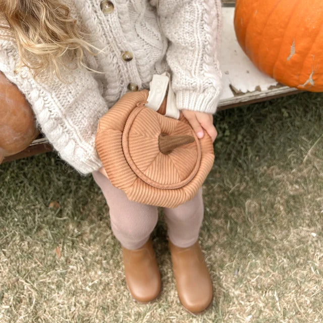 Pumpkin Zipper Pouch - Little Lamb Kind