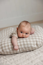 Nursing Pillow + Cover - Moon Shape | Gingham