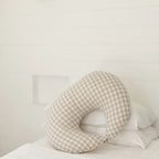 Nursing Pillow + Cover - Moon Shape | Gingham