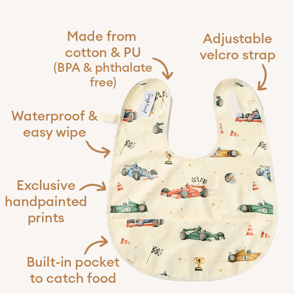 Little Racers Snuggle Bib - Snuggly Hunny