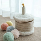 Little Lamb Kind Count and Toss Cake Play Set with sensory pastel toss balls